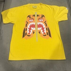 A Bathing Ape. Yellow Graphic Men's Short Sleeve Tee